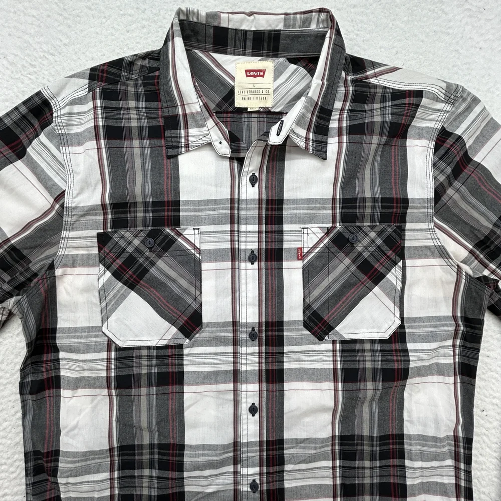 Levi's Shirt Mens Large Plaid Button Up Western Long Sleeve 3LYLW7732